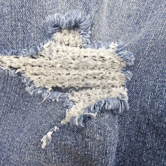 Tinseltown Juniors' High Rise Straight Leg Distressed Medium Wash Jeans Size 13 - Picture 7 of 15